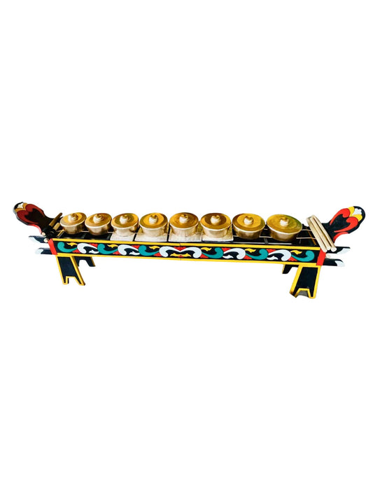 Galvanized Kulintang, 8-Gong Stage-Ready Set | Playable Authenthic Traditional Instrument from Maguindanao del Norte.