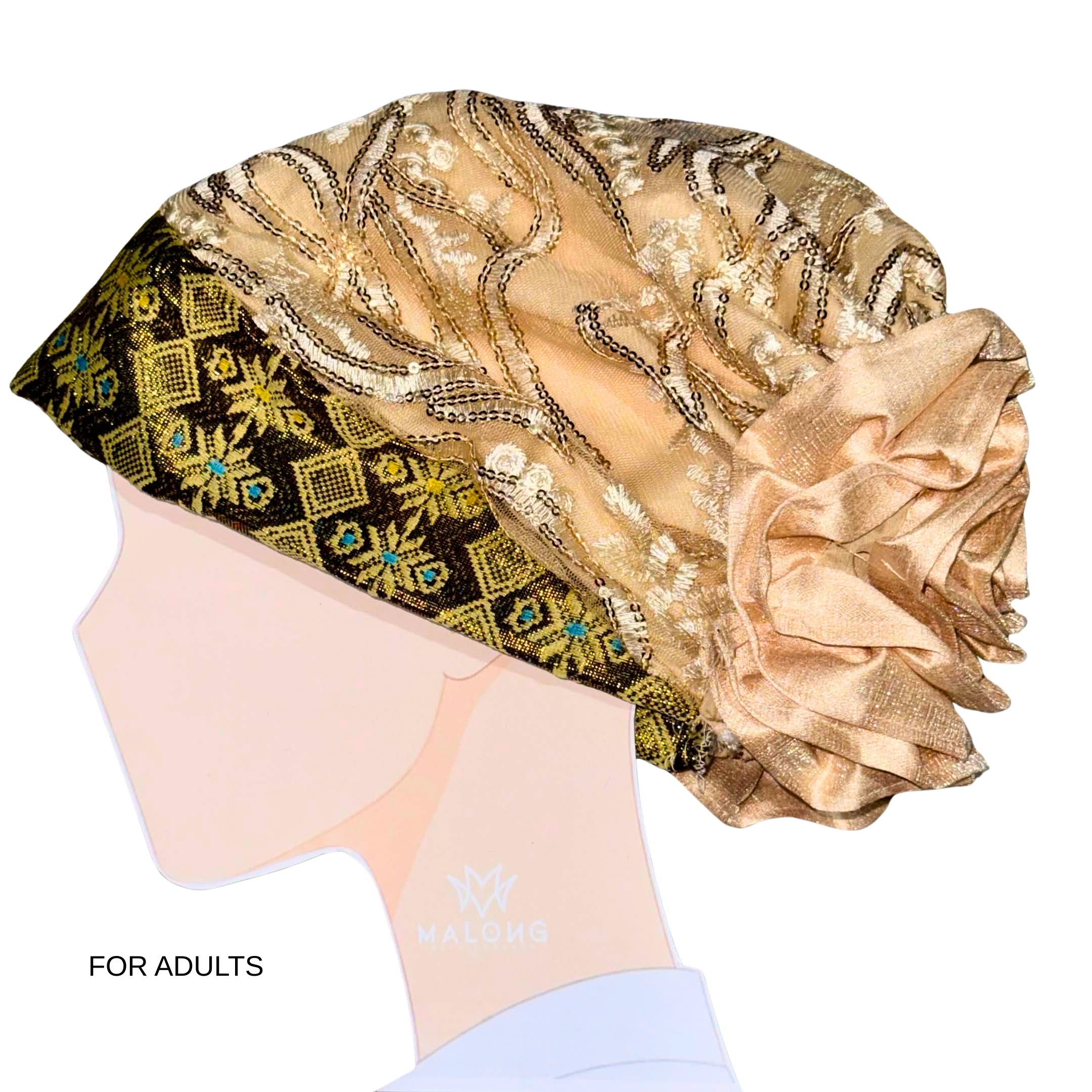 Inaul Flower Sukob – Ready-to-Wear Traditional Head Covering