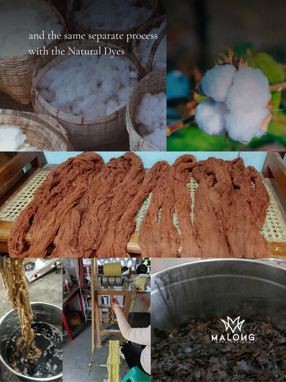 Inaul Maguindanaon Malong with Natural Pure Philippine Cotton & Natural Dye