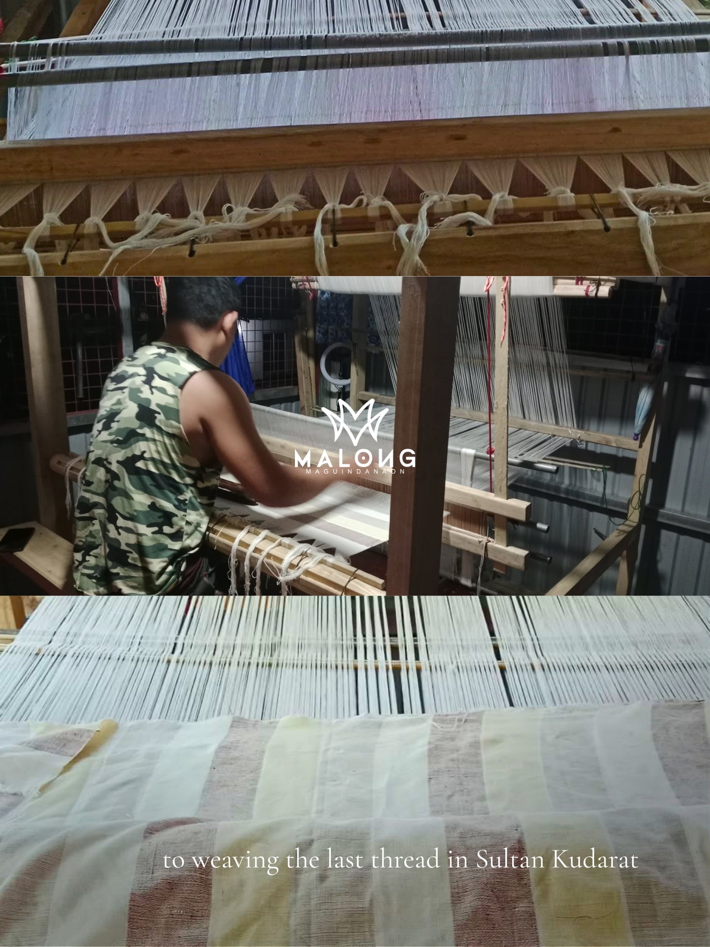 Inaul Maguindanaon Malong with Natural Pure Philippine Cotton & Natural Dye