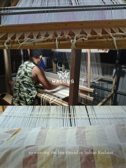 Inaul Maguindanaon Malong with Natural Pure Philippine Cotton & Natural Dye