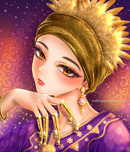 Authentic Tausug Janggay Metallic Nail Extensions – Handmade by a Cultural Master