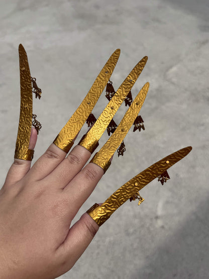 Authentic Tausug Janggay Metallic Nail Extensions – Handmade by a Cultural Master