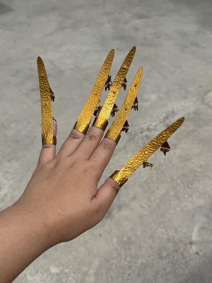 Authentic Tausug Janggay Metallic Nail Extensions – Handmade by a Cultural Master