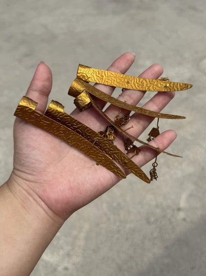 Authentic Tausug Janggay Metallic Nail Extensions – Handmade by a Cultural Master