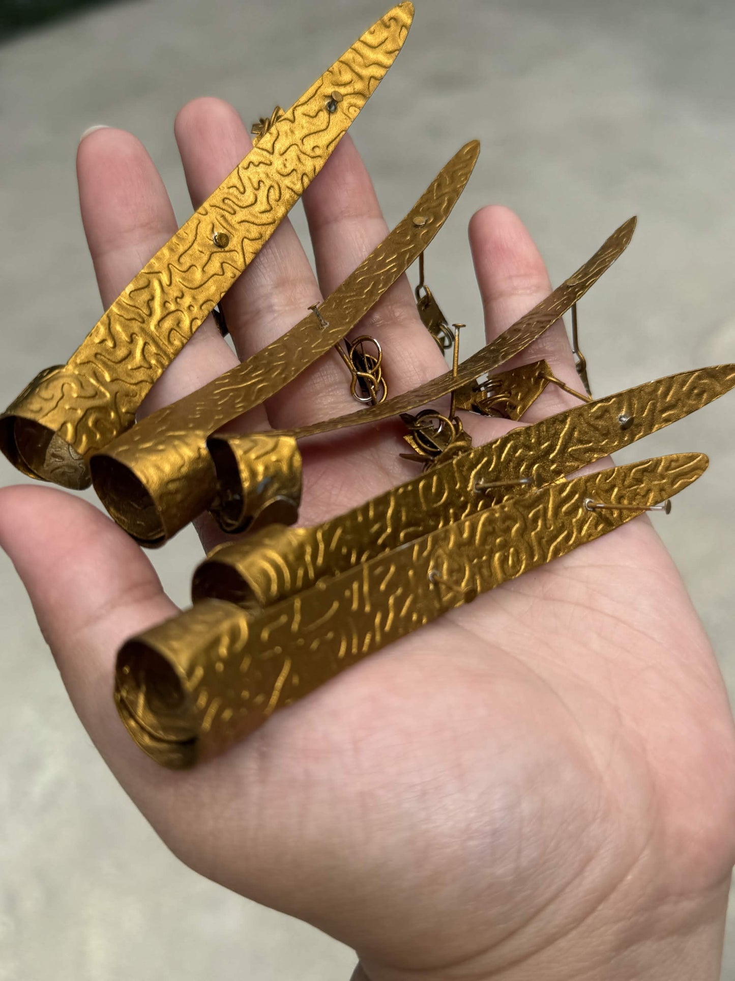 Authentic Tausug Janggay Metallic Nail Extensions – Handmade by a Cultural Master