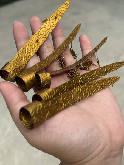 Authentic Tausug Janggay Metallic Nail Extensions – Handmade by a Cultural Master